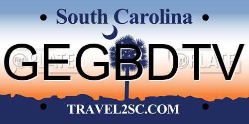 GEGBDTV South Carolina License Plate
