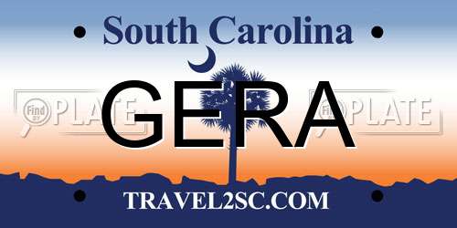 GERA South Carolina License Plate