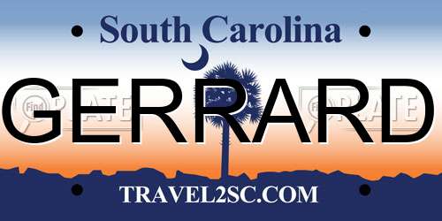 GERRARD South Carolina License Plate