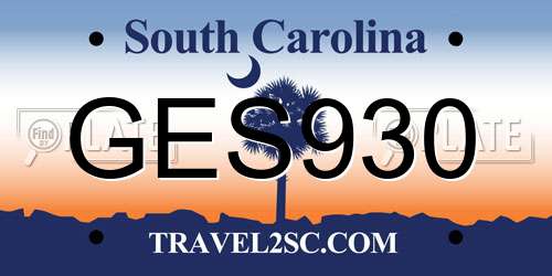 GES930 South Carolina License Plate