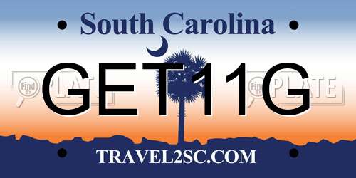 GET11G South Carolina License Plate