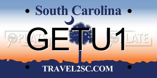 GETU1 South Carolina License Plate