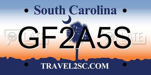 GF2A5S South Carolina License Plate