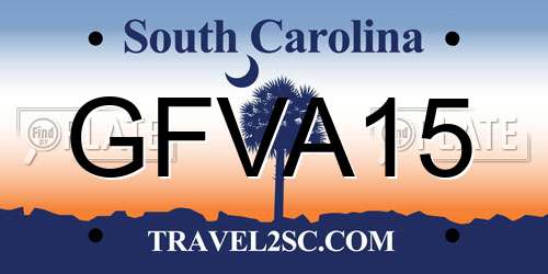 GFVA15 South Carolina License Plate