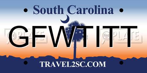 GFWTITT South Carolina License Plate