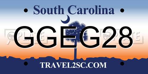GGEG28 South Carolina License Plate