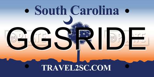 GGSRIDE South Carolina License Plate