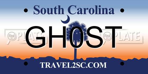 GH0ST South Carolina License Plate
