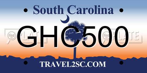GHC500 South Carolina License Plate