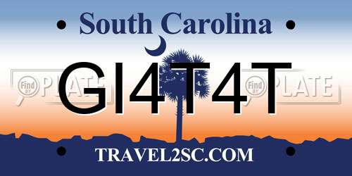 GI4T4T South Carolina License Plate