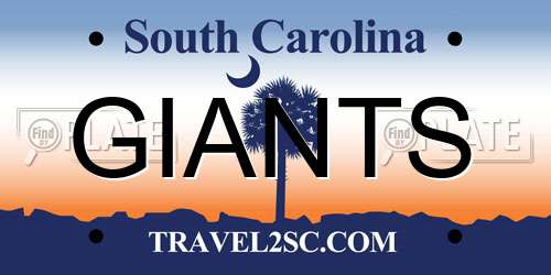 GIANTS South Carolina License Plate