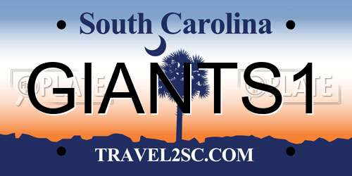 GIANTS1 South Carolina License Plate