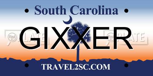 GIXXER South Carolina License Plate