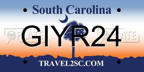 GIYR24 South Carolina License Plate