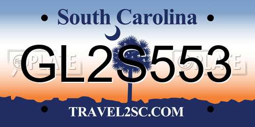 GL2S553 South Carolina License Plate