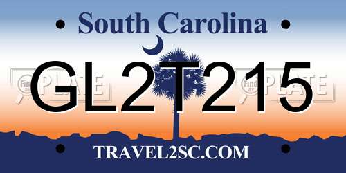 GL2T215 South Carolina License Plate