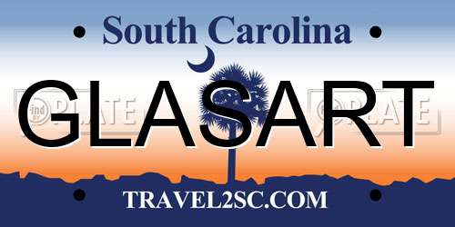 GLASART South Carolina License Plate