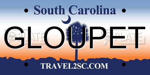 GLOUPET South Carolina License Plate