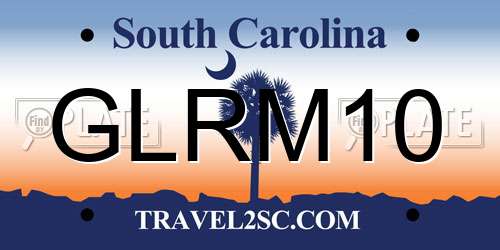 GLRM10 South Carolina License Plate