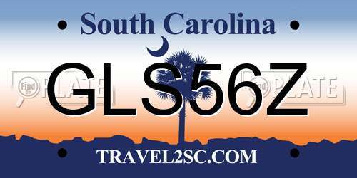GLS56Z South Carolina License Plate
