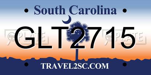 GLT2715 South Carolina License Plate