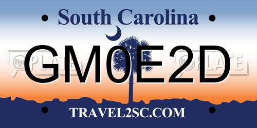 GM0E2D South Carolina License Plate