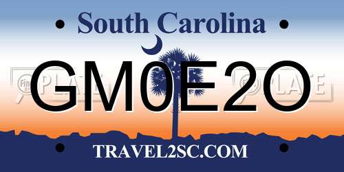 GM0E2O South Carolina License Plate