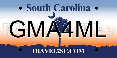 GMA4ML South Carolina License Plate