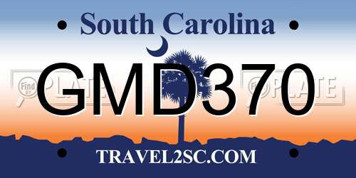 GMD370 South Carolina License Plate