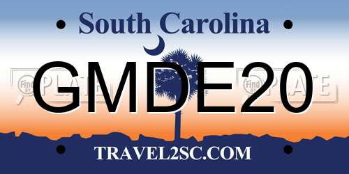 GMDE20 South Carolina License Plate