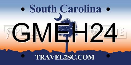 GMEH24 South Carolina License Plate