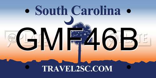 GMF46B South Carolina License Plate