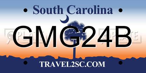 GMG24B South Carolina License Plate