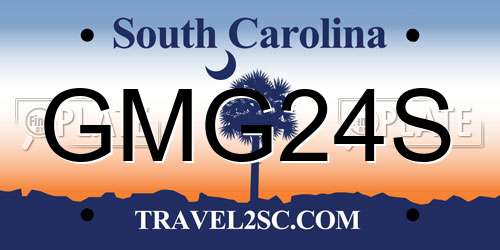 GMG24S South Carolina License Plate