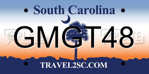 GMGT48 South Carolina License Plate