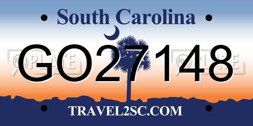 GO27148 South Carolina License Plate