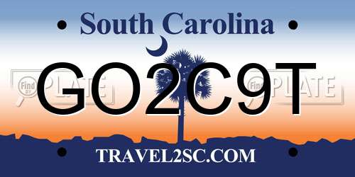 GO2C9T South Carolina License Plate