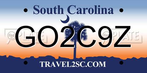 GO2C9Z South Carolina License Plate