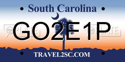 GO2E1P South Carolina License Plate