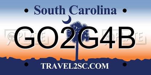 GO2G4B South Carolina License Plate