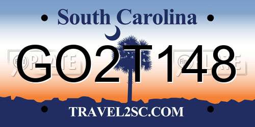GO2T148 South Carolina License Plate