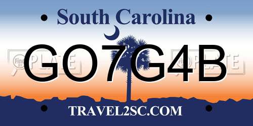 GO7G4B South Carolina License Plate