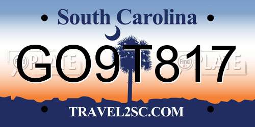 GO9T817 South Carolina License Plate