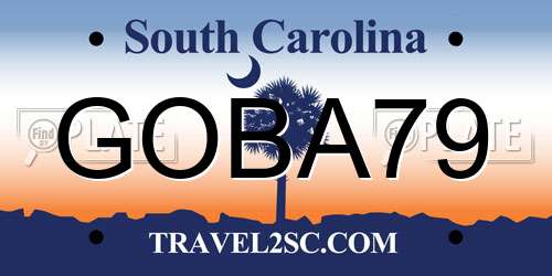 GOBA79 South Carolina License Plate