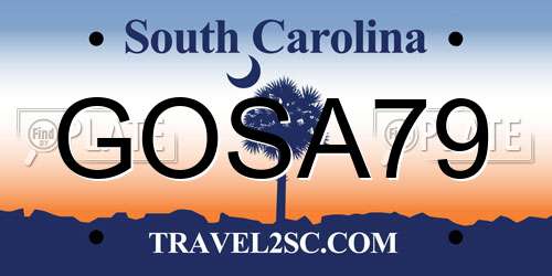 GOSA79 South Carolina License Plate