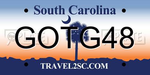 GOTG48 South Carolina License Plate