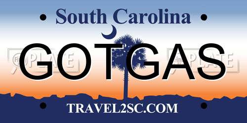 GOTGAS South Carolina License Plate