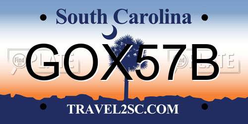 GOX57B South Carolina License Plate