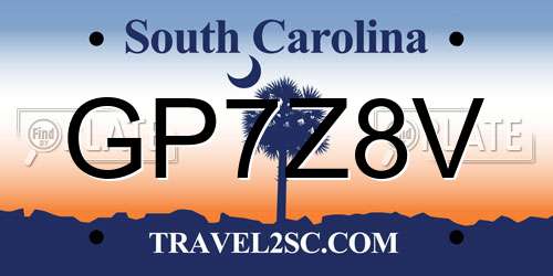 GP7Z8V South Carolina License Plate