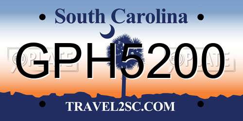 GPH5200 South Carolina License Plate